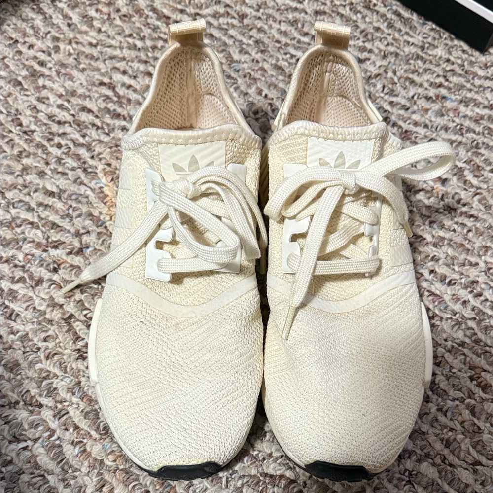 Adidas Cream and Gold Sneakers